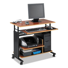 Load image into Gallery viewer, Safco® wholesale. SAFCO Muv 28&quot; Adjustable-height Mini-tower Computer Desk, 35.5&quot; X 22&quot; X 29&quot; To 34&quot;, Cherry-black. HSD Wholesale: Janitorial Supplies, Breakroom Supplies, Office Supplies.