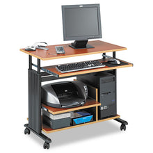 Load image into Gallery viewer, Safco® wholesale. SAFCO Muv 28&quot; Adjustable-height Mini-tower Computer Desk, 35.5&quot; X 22&quot; X 29&quot; To 34&quot;, Cherry-black. HSD Wholesale: Janitorial Supplies, Breakroom Supplies, Office Supplies.