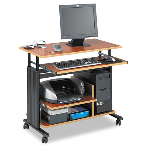 Safco® wholesale. SAFCO Muv 28" Adjustable-height Mini-tower Computer Desk, 35.5" X 22" X 29" To 34", Cherry-black. HSD Wholesale: Janitorial Supplies, Breakroom Supplies, Office Supplies.