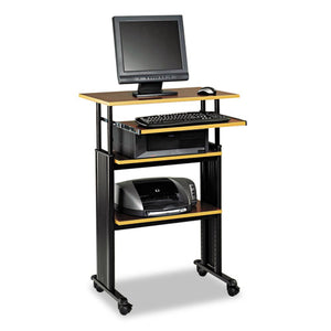 Safco® wholesale. SAFCO Muv Stand-up Adjustable-height Desk, 29.5" X 22" X 35" To 49", Cherry-black. HSD Wholesale: Janitorial Supplies, Breakroom Supplies, Office Supplies.