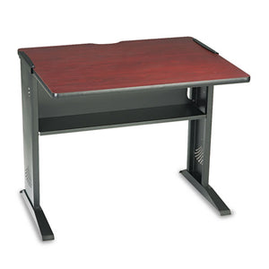 Safco® wholesale. SAFCO Computer Desk With Reversible Top, 35.5" X 28" X 30", Mahogany-medium Oak-black. HSD Wholesale: Janitorial Supplies, Breakroom Supplies, Office Supplies.