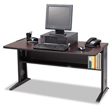 Load image into Gallery viewer, Safco® wholesale. SAFCO Computer Desk With Reversible Top, 47.5&quot; X 28&quot; X 30&quot;, Mahogany-medium Oak-black. HSD Wholesale: Janitorial Supplies, Breakroom Supplies, Office Supplies.