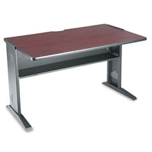 Load image into Gallery viewer, Safco® wholesale. SAFCO Computer Desk With Reversible Top, 47.5&quot; X 28&quot; X 30&quot;, Mahogany-medium Oak-black. HSD Wholesale: Janitorial Supplies, Breakroom Supplies, Office Supplies.