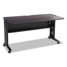 Load image into Gallery viewer, Safco® wholesale. SAFCO Mobile Computer Desk With Reversible Top, 53.5&quot; X 28&quot; X 30&quot;, Mahogany-medium Oak-black. HSD Wholesale: Janitorial Supplies, Breakroom Supplies, Office Supplies.