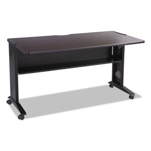 Safco® wholesale. SAFCO Mobile Computer Desk With Reversible Top, 53.5" X 28" X 30", Mahogany-medium Oak-black. HSD Wholesale: Janitorial Supplies, Breakroom Supplies, Office Supplies.