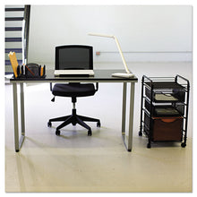 Load image into Gallery viewer, Safco® wholesale. SAFCO Steel Desk, 47.25&quot; X 24&quot; X 28.75&quot;, Black-silver. HSD Wholesale: Janitorial Supplies, Breakroom Supplies, Office Supplies.