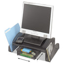 Safco® wholesale. SAFCO Onyx Mesh Monitor Stand, 19.25" X 11.25" X 6.25", Black. HSD Wholesale: Janitorial Supplies, Breakroom Supplies, Office Supplies.
