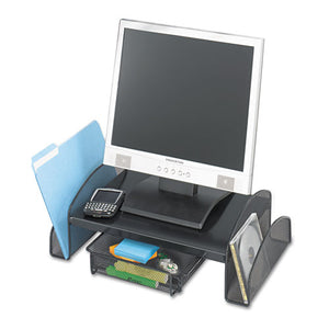 Safco® wholesale. SAFCO Onyx Mesh Monitor Stand, 19.25" X 11.25" X 6.25", Black. HSD Wholesale: Janitorial Supplies, Breakroom Supplies, Office Supplies.