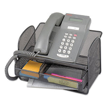 Load image into Gallery viewer, Safco® wholesale. SAFCO Onyx Angled Mesh Steel Telephone Stand, 11 3-4 X 9 1-4 X 7, Black. HSD Wholesale: Janitorial Supplies, Breakroom Supplies, Office Supplies.