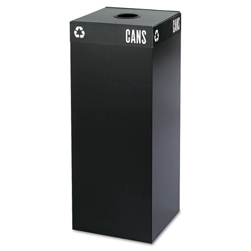 Safco® wholesale. SAFCO Public Square Can-recycling Container, Square, Steel, 37 Gal, Black. HSD Wholesale: Janitorial Supplies, Breakroom Supplies, Office Supplies.