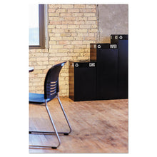 Load image into Gallery viewer, Safco® wholesale. SAFCO Public Square Paper-recycling Container, Square, Steel, 42 Gal, Black. HSD Wholesale: Janitorial Supplies, Breakroom Supplies, Office Supplies.