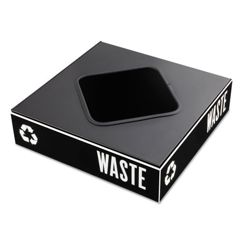 Safco® wholesale. SAFCO Public Square Recycling Container Lid, Square Opening, 15.25 X 15.25 X 2, Black. HSD Wholesale: Janitorial Supplies, Breakroom Supplies, Office Supplies.