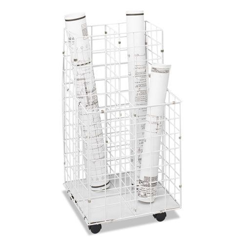 Safco® wholesale. SAFCO Wire Roll Files, 4 Compartments, 16.25w X 16.5d X 30.5h, White. HSD Wholesale: Janitorial Supplies, Breakroom Supplies, Office Supplies.