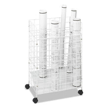 Load image into Gallery viewer, Safco® wholesale. SAFCO Wire Roll Files, 24 Compartments, 21w X 14.25d X 31.75h, White. HSD Wholesale: Janitorial Supplies, Breakroom Supplies, Office Supplies.