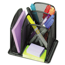 Load image into Gallery viewer, Safco® wholesale. SAFCO Onyx Mini Organizer With Three Compartments, Black, 6 X 5 1-4 X 5 1-4. HSD Wholesale: Janitorial Supplies, Breakroom Supplies, Office Supplies.