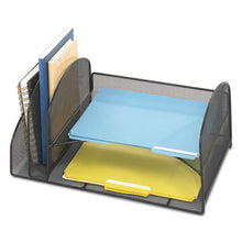 Load image into Gallery viewer, Safco® wholesale. SAFCO Desk Organizer, Two Vertical-two Horizontal Sections, 17 X 10 3-4 X 7 3-4, Black. HSD Wholesale: Janitorial Supplies, Breakroom Supplies, Office Supplies.