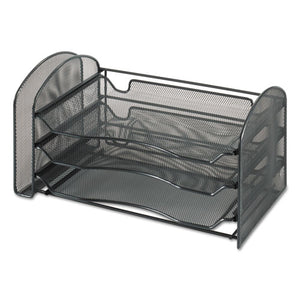 Safco® wholesale. Mesh Desk Organizer, 1 Vertical-3 Horizontal Sections, 16 1-4 X 9 X 8, Black. HSD Wholesale: Janitorial Supplies, Breakroom Supplies, Office Supplies.