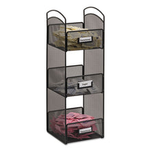 Load image into Gallery viewer, Safco® wholesale. SAFCO Onyx Breakroom Organizers, 3 Compartments, 6 X 6 X 18, Steel Mesh, Black. HSD Wholesale: Janitorial Supplies, Breakroom Supplies, Office Supplies.