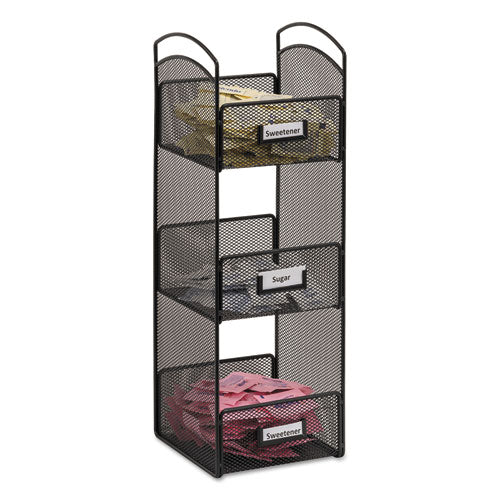 Safco® wholesale. SAFCO Onyx Breakroom Organizers, 3 Compartments, 6 X 6 X 18, Steel Mesh, Black. HSD Wholesale: Janitorial Supplies, Breakroom Supplies, Office Supplies.