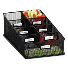 Load image into Gallery viewer, Safco® wholesale. SAFCO Onyx Breakroom Organizers, 7 Compartments, 16 X8 1-2x5 1-4, Steel Mesh, Black. HSD Wholesale: Janitorial Supplies, Breakroom Supplies, Office Supplies.