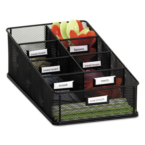 Safco® wholesale. SAFCO Onyx Breakroom Organizers, 7 Compartments, 16 X8 1-2x5 1-4, Steel Mesh, Black. HSD Wholesale: Janitorial Supplies, Breakroom Supplies, Office Supplies.