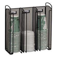 Load image into Gallery viewer, Safco® wholesale. SAFCO Onyx Breakroom Organizers, 3compartments, 12.75x4.5x13.25, Steel Mesh, Black. HSD Wholesale: Janitorial Supplies, Breakroom Supplies, Office Supplies.