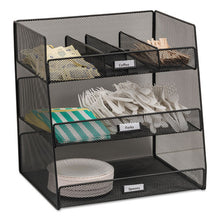 Load image into Gallery viewer, Safco® wholesale. SAFCO Onyx Breakroom Organizers, 3 Compartments,14.625x11.75x15, Steel Mesh, Black. HSD Wholesale: Janitorial Supplies, Breakroom Supplies, Office Supplies.