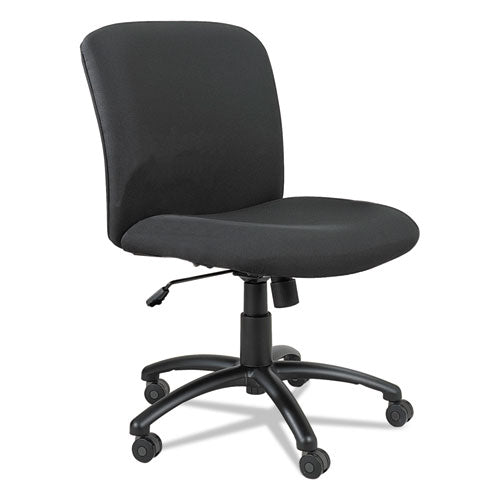 Safco® wholesale. SAFCO Uber Big And Tall Series Mid Back Chair, Supports Up To 500 Lbs., Black Seat-black Back, Black Base. HSD Wholesale: Janitorial Supplies, Breakroom Supplies, Office Supplies.