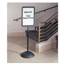 Load image into Gallery viewer, Safco® wholesale. SAFCO Double Sided Sign, Magnetic-dry Erase Steel, 18 X 18, White, Black Frame. HSD Wholesale: Janitorial Supplies, Breakroom Supplies, Office Supplies.