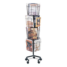 Load image into Gallery viewer, Safco® wholesale. SAFCO Wire Rotary Display Racks, 16 Compartments, 15w X 15d X 60h, Charcoal. HSD Wholesale: Janitorial Supplies, Breakroom Supplies, Office Supplies.