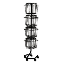 Load image into Gallery viewer, Safco® wholesale. SAFCO Wire Rotary Display Racks, 16 Compartments, 15w X 15d X 60h, Charcoal. HSD Wholesale: Janitorial Supplies, Breakroom Supplies, Office Supplies.