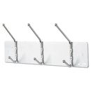Safco® wholesale. SAFCO Metal Wall Rack, Three Ball-tipped Double-hooks, 18w X 3.75d X 7h, Satin Metal. HSD Wholesale: Janitorial Supplies, Breakroom Supplies, Office Supplies.