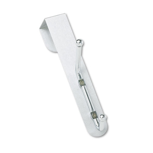 Safco® wholesale. SAFCO Over-the-door Double Coat Hook, Chrome-plated Steel, Satin Aluminum Base. HSD Wholesale: Janitorial Supplies, Breakroom Supplies, Office Supplies.