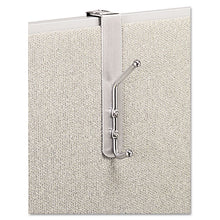 Load image into Gallery viewer, Safco® wholesale. SAFCO Over-the-panel Double-garment Hook, Satin Aluminum-chrome. HSD Wholesale: Janitorial Supplies, Breakroom Supplies, Office Supplies.