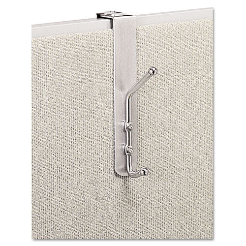 Safco® wholesale. SAFCO Over-the-panel Double-garment Hook, Satin Aluminum-chrome. HSD Wholesale: Janitorial Supplies, Breakroom Supplies, Office Supplies.