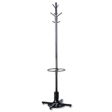 Load image into Gallery viewer, Safco® wholesale. Metal Costumer W-umbrella Holder, Four Ball-tipped Double-hooks, 21w X 21d X 70h, Black. HSD Wholesale: Janitorial Supplies, Breakroom Supplies, Office Supplies.