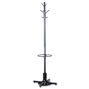 Safco® wholesale. Metal Costumer W-umbrella Holder, Four Ball-tipped Double-hooks, 21w X 21d X 70h, Black. HSD Wholesale: Janitorial Supplies, Breakroom Supplies, Office Supplies.