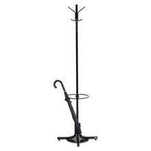 Load image into Gallery viewer, Safco® wholesale. Metal Costumer W-umbrella Holder, Four Ball-tipped Double-hooks, 21w X 21d X 70h, Black. HSD Wholesale: Janitorial Supplies, Breakroom Supplies, Office Supplies.