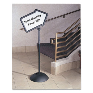 Safco® wholesale. SAFCO Double-sided Arrow Sign, Dry Erase Magnetic Steel, 25 1-2 X 17 3-4, Black Frame. HSD Wholesale: Janitorial Supplies, Breakroom Supplies, Office Supplies.