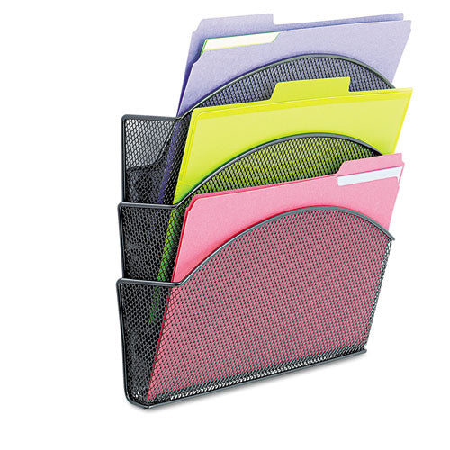 Safco® wholesale. SAFCO Onyx Magnetic Mesh Panel Accessories, 3 File Pocket, 13 X 4 1-3 X 13 1-2. Black. HSD Wholesale: Janitorial Supplies, Breakroom Supplies, Office Supplies.