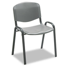 Load image into Gallery viewer, Safco® wholesale. SAFCO Stacking Chair, Charcoal Seat-charcoal Back, Black Base, 4-carton. HSD Wholesale: Janitorial Supplies, Breakroom Supplies, Office Supplies.