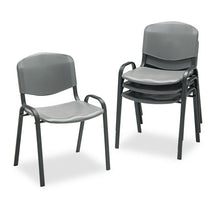 Load image into Gallery viewer, Safco® wholesale. SAFCO Stacking Chair, Charcoal Seat-charcoal Back, Black Base, 4-carton. HSD Wholesale: Janitorial Supplies, Breakroom Supplies, Office Supplies.