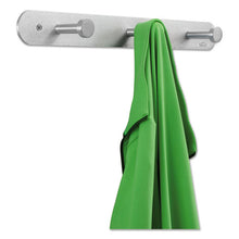 Load image into Gallery viewer, Safco® wholesale. SAFCO Nail Head Wall Coat Rack, Three Hooks, Metal, 18w X 2.75d X 2h, Satin. HSD Wholesale: Janitorial Supplies, Breakroom Supplies, Office Supplies.