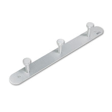 Load image into Gallery viewer, Safco® wholesale. SAFCO Nail Head Wall Coat Rack, Three Hooks, Metal, 18w X 2.75d X 2h, Satin. HSD Wholesale: Janitorial Supplies, Breakroom Supplies, Office Supplies.