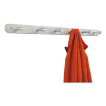 Load image into Gallery viewer, Safco® wholesale. SAFCO Nail Head Wall Coat Rack, Six Hooks, Metal, 36w X 2.75d X 2h, Satin. HSD Wholesale: Janitorial Supplies, Breakroom Supplies, Office Supplies.