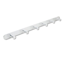 Load image into Gallery viewer, Safco® wholesale. SAFCO Nail Head Wall Coat Rack, Six Hooks, Metal, 36w X 2.75d X 2h, Satin. HSD Wholesale: Janitorial Supplies, Breakroom Supplies, Office Supplies.