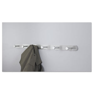 Safco® wholesale. SAFCO Nail Head Wall Coat Rack, Six Hooks, Metal, 36w X 2.75d X 2h, Satin. HSD Wholesale: Janitorial Supplies, Breakroom Supplies, Office Supplies.