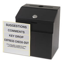 Load image into Gallery viewer, Safco® wholesale. SAFCO Steel Suggestion-key Drop Box With Locking Top, 7 X 6 X 8 1-2. HSD Wholesale: Janitorial Supplies, Breakroom Supplies, Office Supplies.