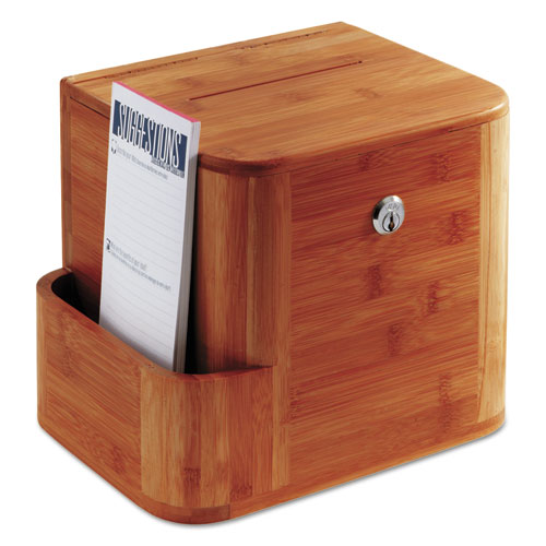 Safco® wholesale. SAFCO Bamboo Suggestion Box, 10 X 8 X 14, Cherry. HSD Wholesale: Janitorial Supplies, Breakroom Supplies, Office Supplies.