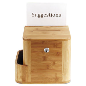 Safco® wholesale. SAFCO Bamboo Suggestion Box, 10 X 8 X 14, Natural. HSD Wholesale: Janitorial Supplies, Breakroom Supplies, Office Supplies.